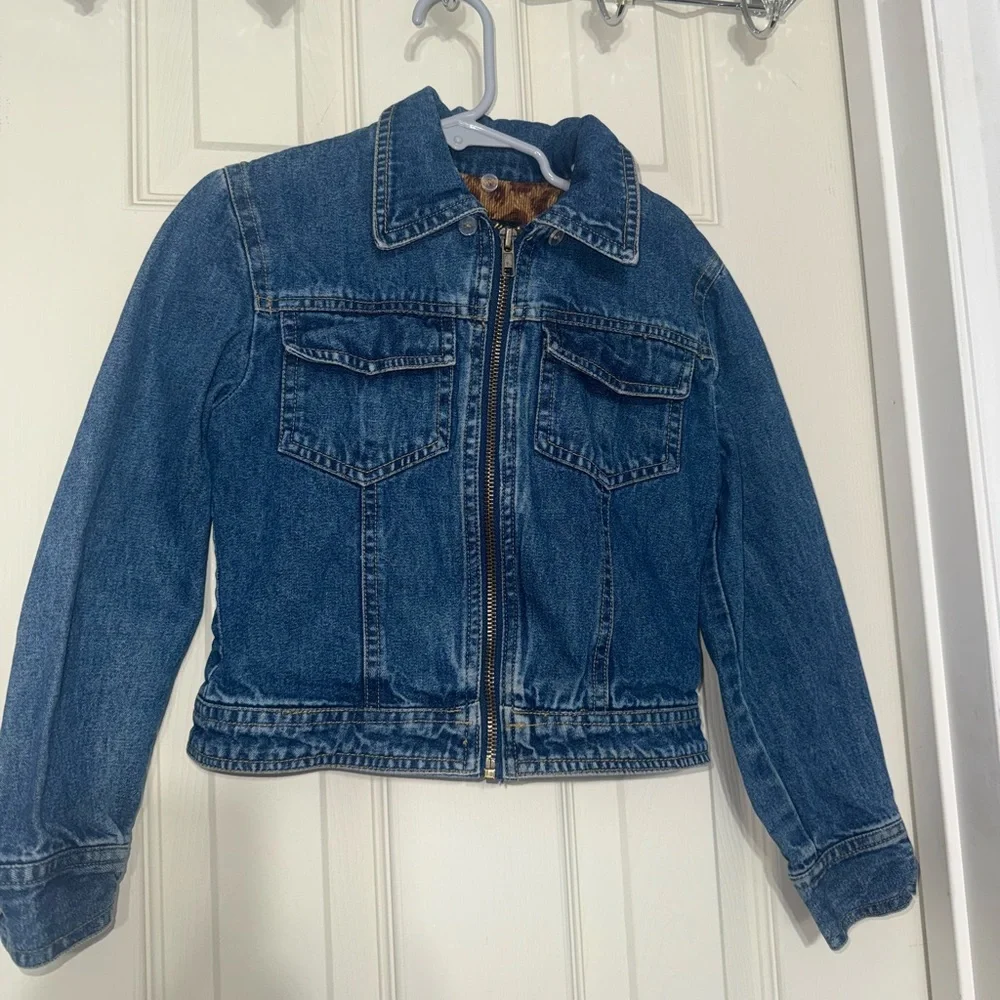 Vintage Y2K Mary Kate & Ashley Zip Up Jean Jacket Girl’s size 6